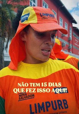 Post da Limpurb com agente de limpeza: "Não tem 15 dias que fez isso aqui"
